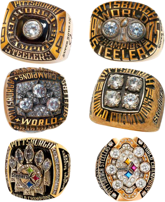 Steelers 6 Super Bowl Rings
