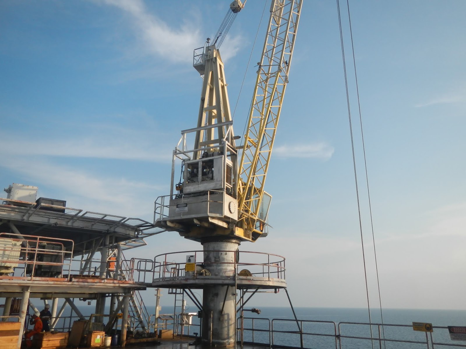 Load test Pedestal Crane di XMA PT Pertamina EP Field Jatibarang Platform