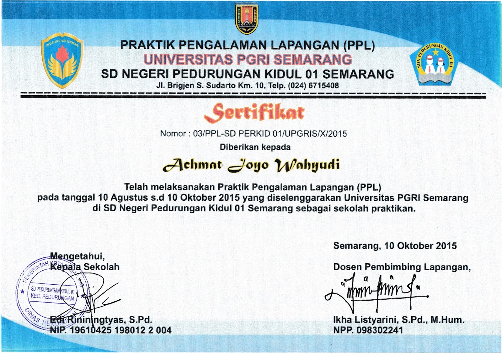 contoh sertifikat