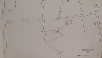Sketch map of Richter's equipment stashes (National Archives - KV 2/32) Sketch map of Richter's equipment stashes (National Archives - KV 2/32)