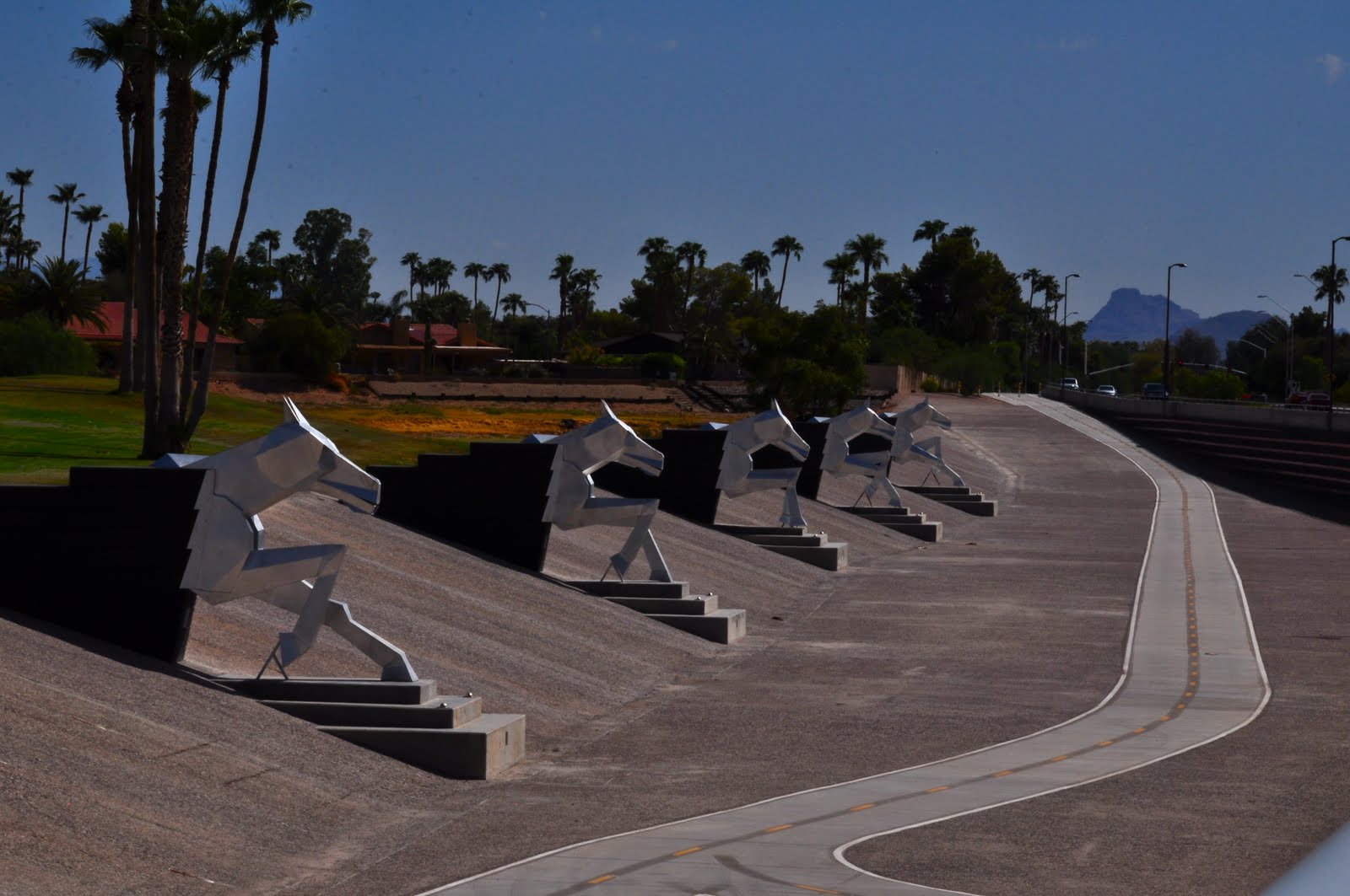 Scottsdale Daily Photo Photo Horse sculptures in Indian Bend Wash