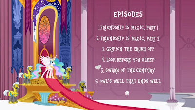 "Welcome to Ponyville" episode menu