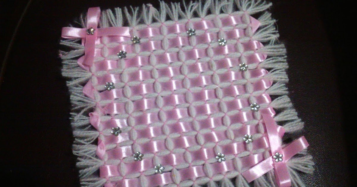 مفرش النول بالصوف بدون غراء How to make loom board pom pom blanket