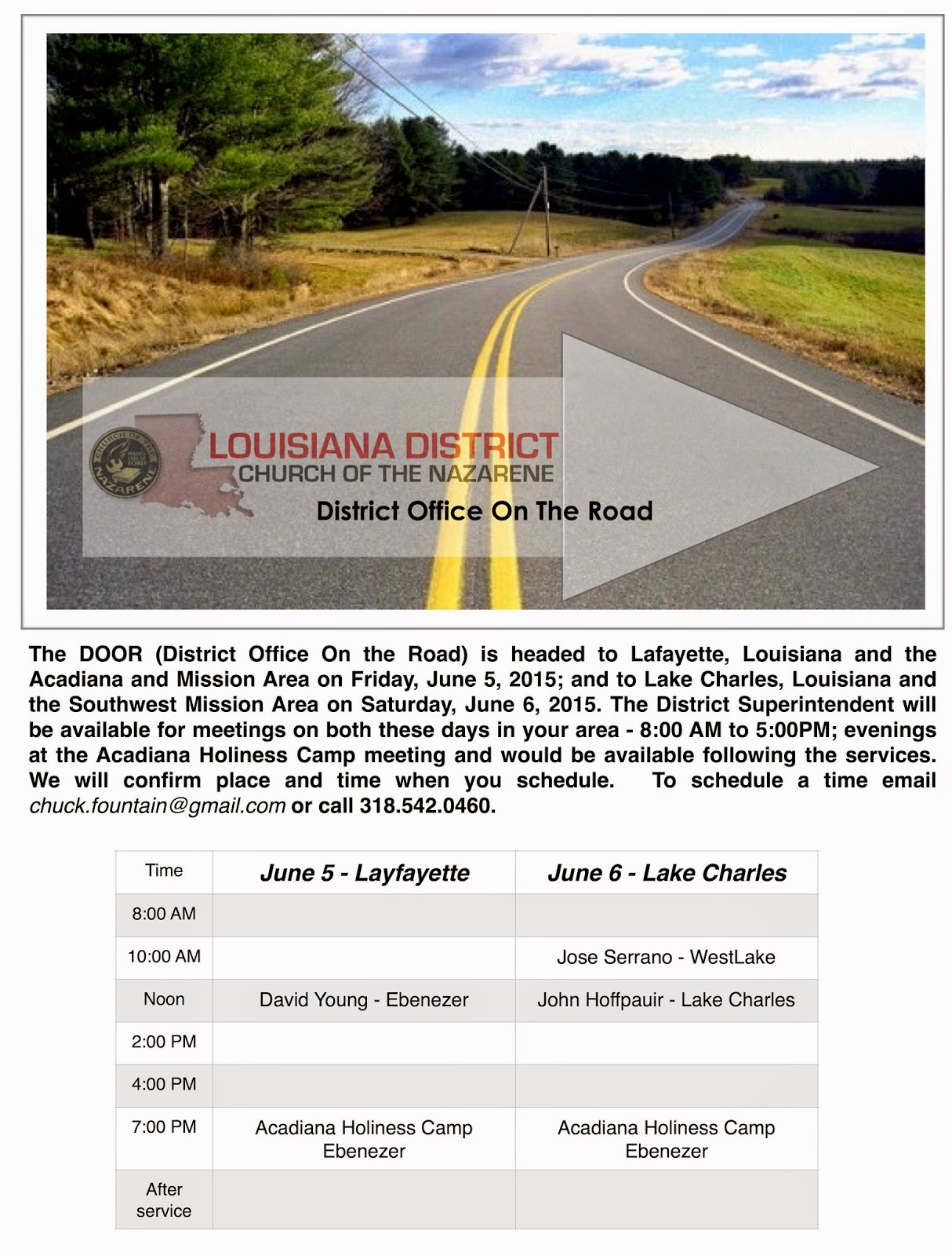 The Louisiana Family An update from the Louisiana District Church of