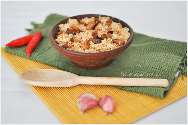 receita de farofa com bacon