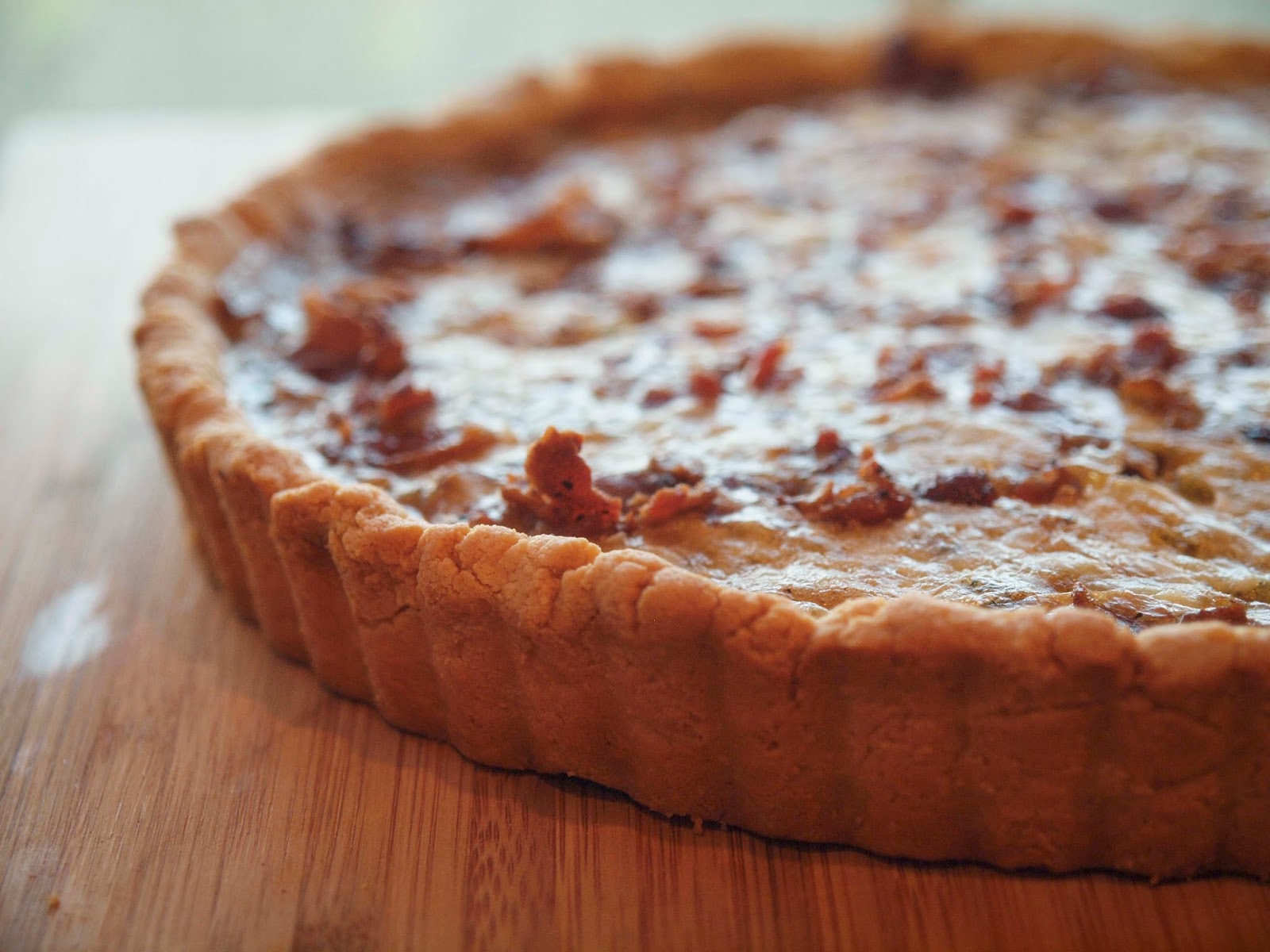 Recipes for IBD and IBS French Onion and Bacon Tart with Crust Recipe