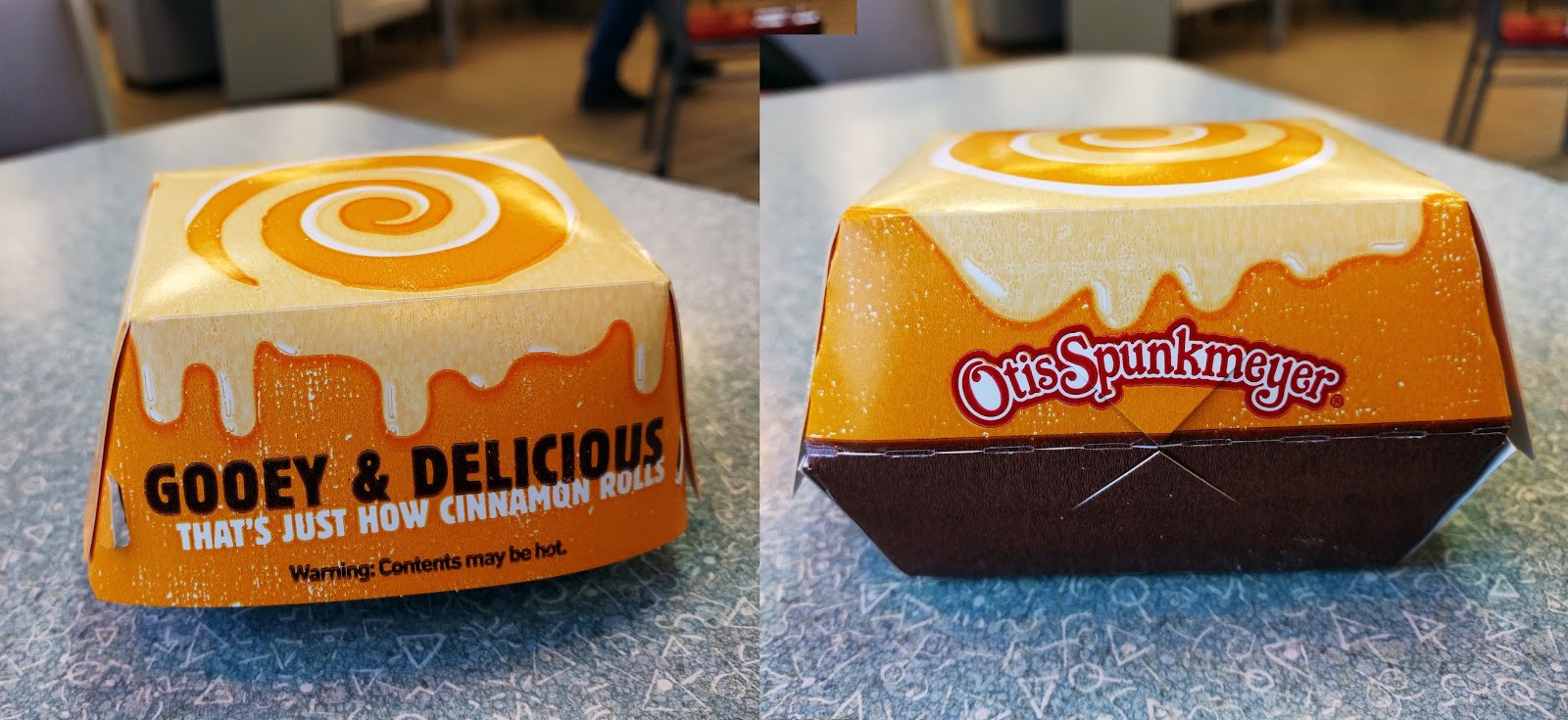 Burger King Otis Spunkmeyer Cinnamon Roll Burger Poster