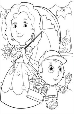 Free Kids Coloring: Handy Manny coloring 9