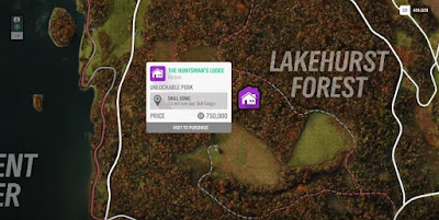 Forza Horizon 4, House Location Map, The Huntsman's Lodge