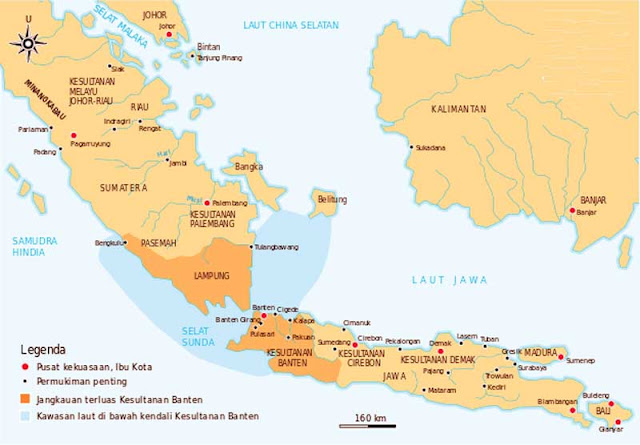 Gambar Peta wilayah Kesultanan Banten