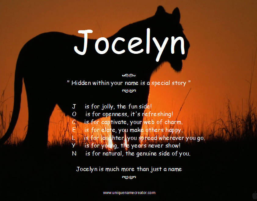 Jocelyn Unique Name Creator jocelyn-unique-name-creator