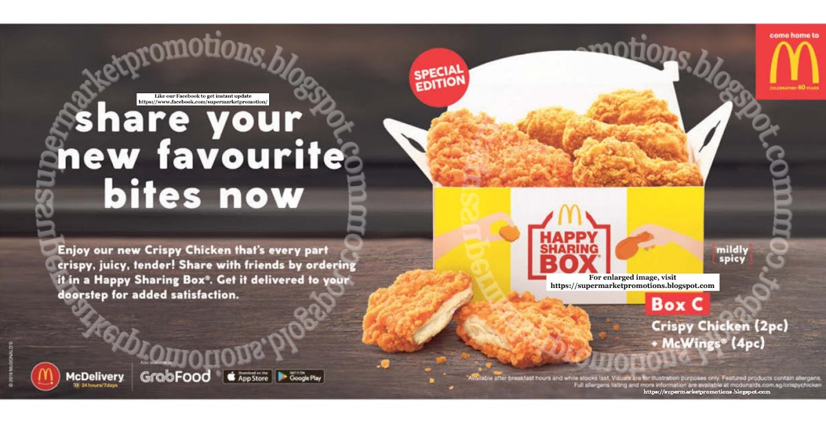 McDonald's Happy Sharing Box 07 March 2019 Supermarket Promotions