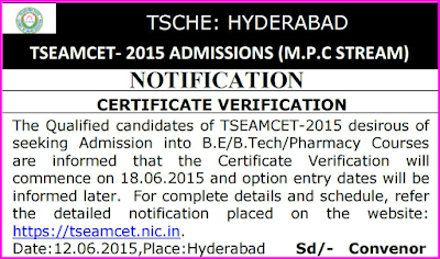 Counselling Process of Engineering Admissions in :Mana Telangana
