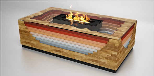 decora y disena: Chimeneas Modernas de Mesa