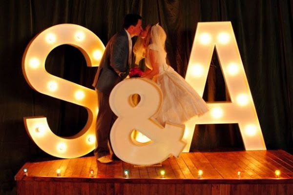 letras gigantes boda