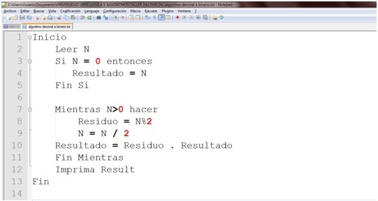 FACULTAD DE INGENIERIA: 1. Conversión Decimal a Binario