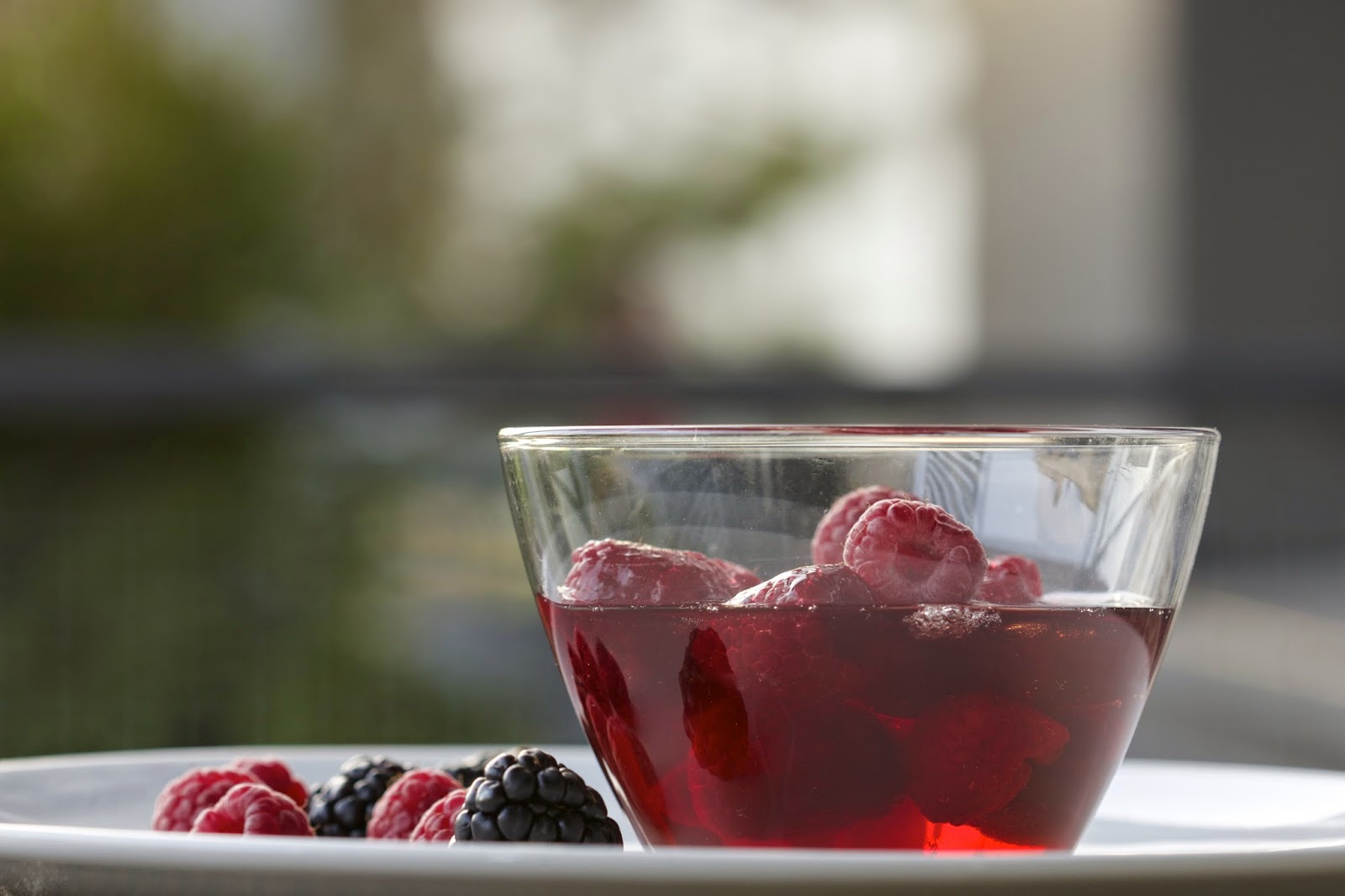 Rose wine jelly with fresh raspberries Raspberry Flavor