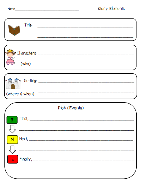 Finally in First: Narrative Elements FREEBIE