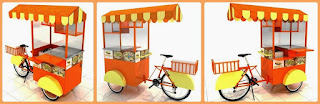 model gerobak kue keliling modern