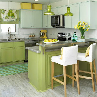 Warna cat dapur rumah hijau