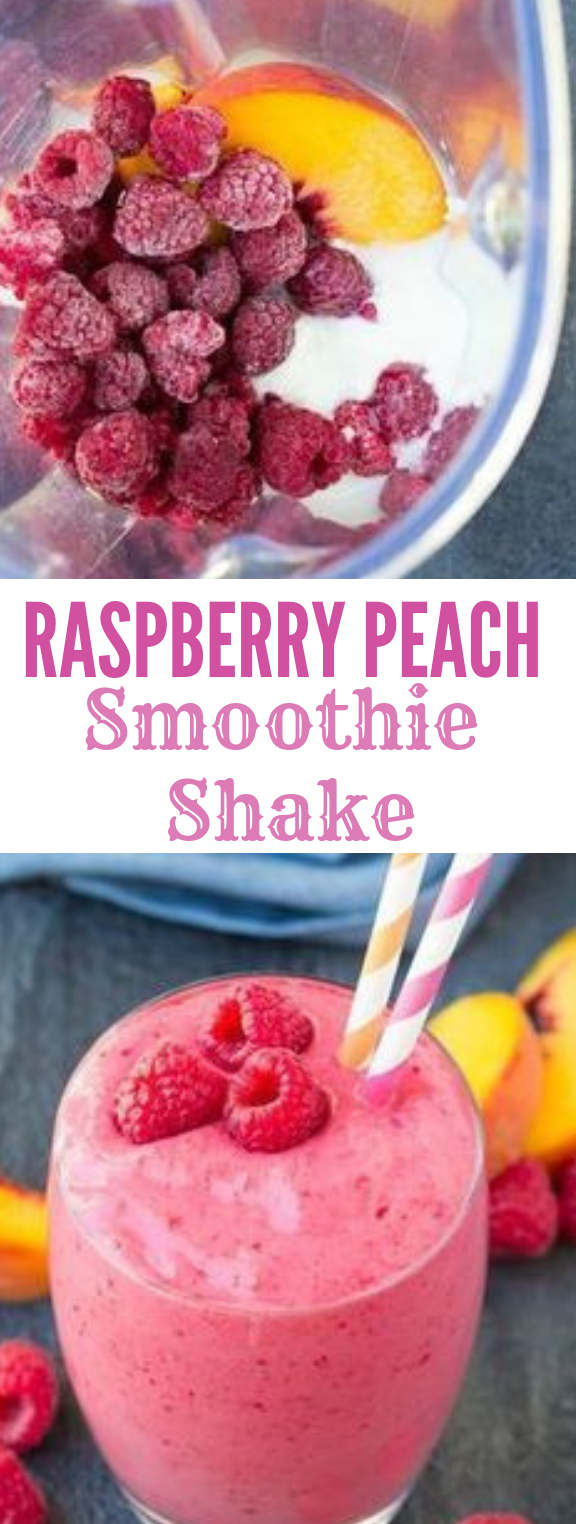 Raspberry Peach Smoothie Shake | Aimer La Cuisine