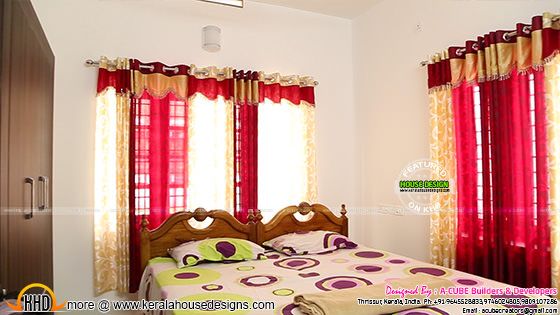 Bedroom curtain work in Kerala