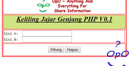 Menghitung Keliling Jajar Genjang Menggunakan PHP Dan HTML