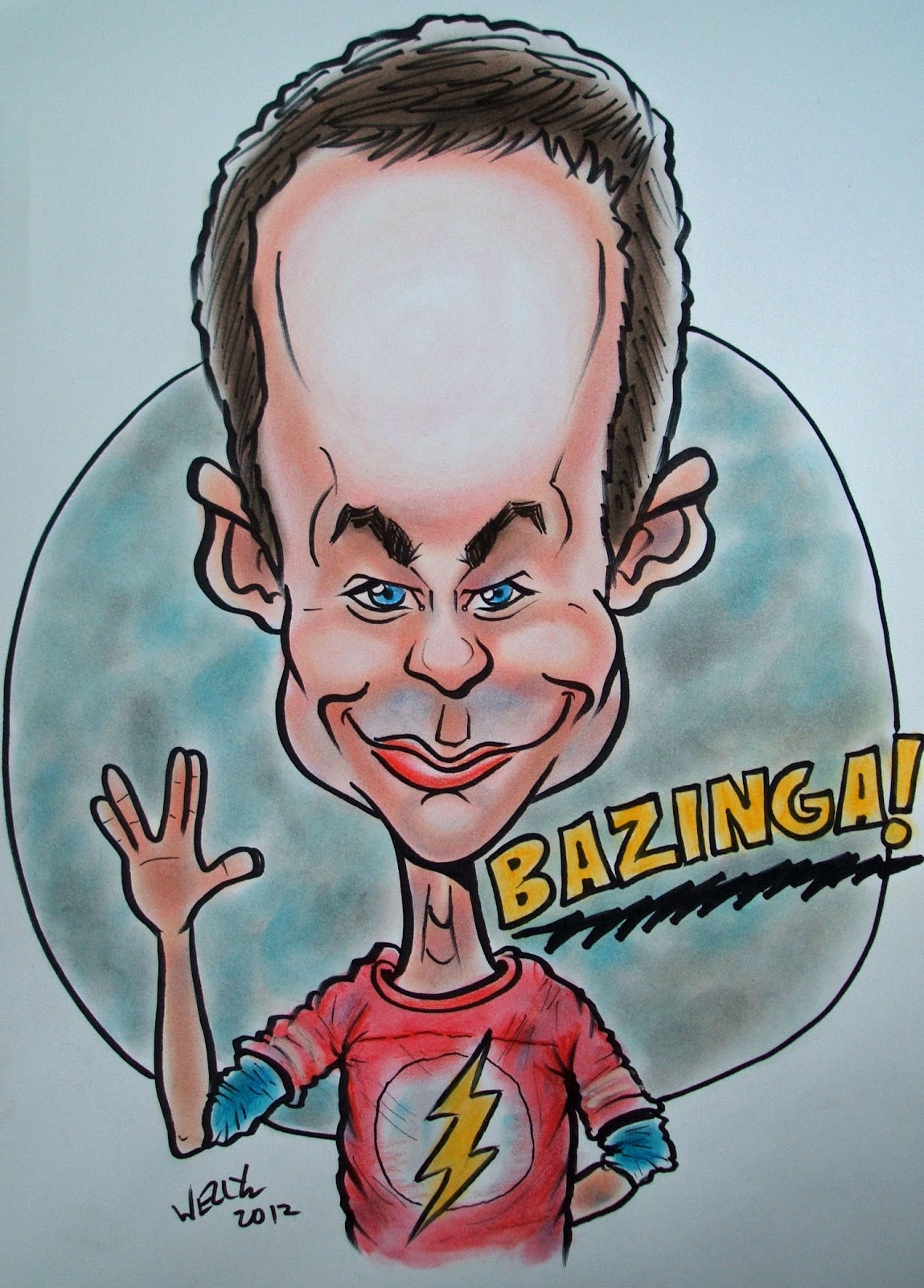 Welly's Caricatures And Cartoons Sheldon Cooper Caricature, The Big