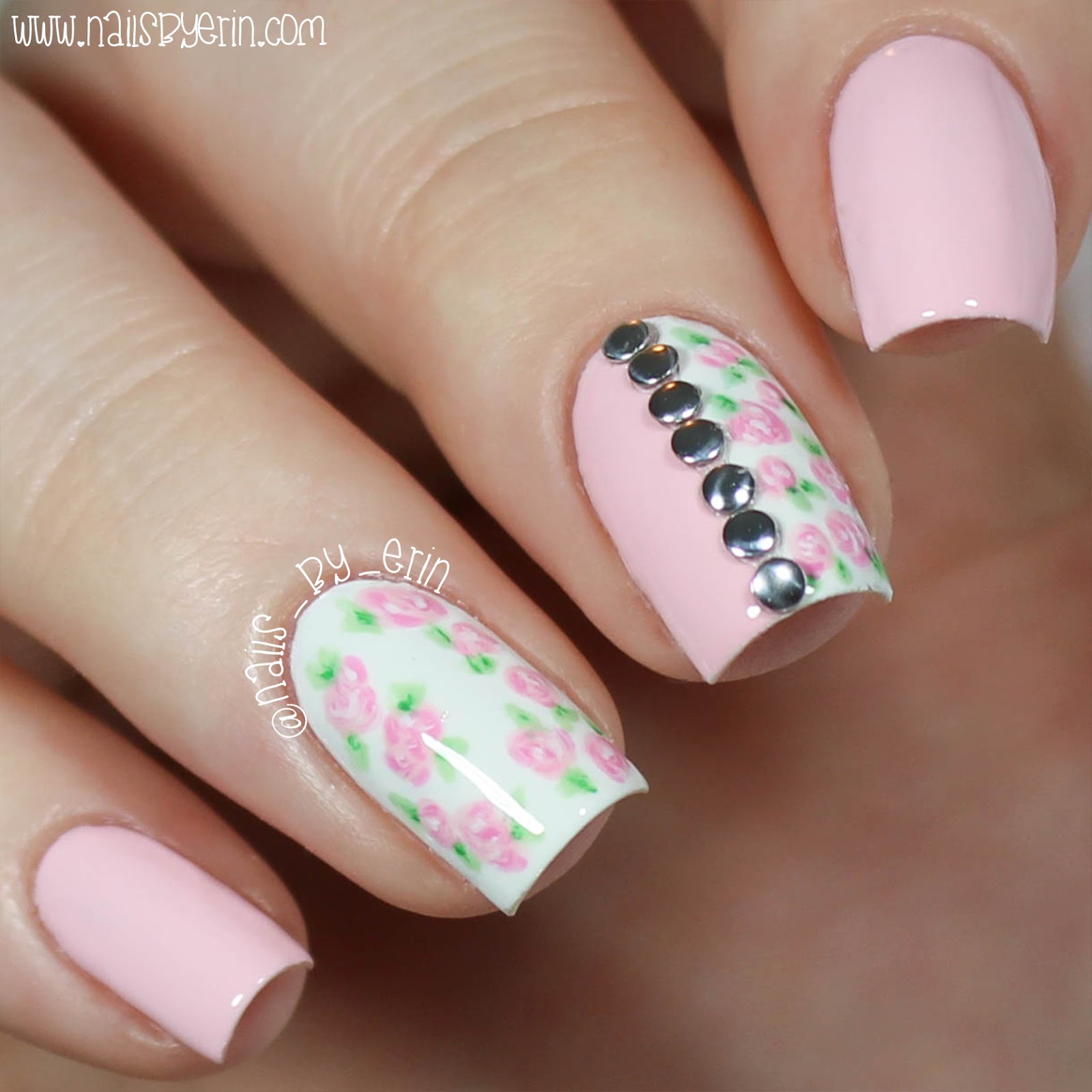 NailsByErin: Floral Studded Nails | Sally Beauty