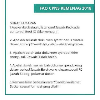 Untuk membantu para pendaftar CPNS di lingkungan Kementerian Agama Tanya Jawab Seputar Pendaftaran CPNS Kemenag