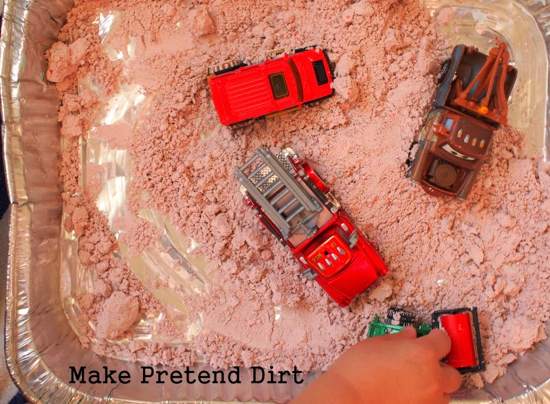 Make pretend dirt for kids to play with