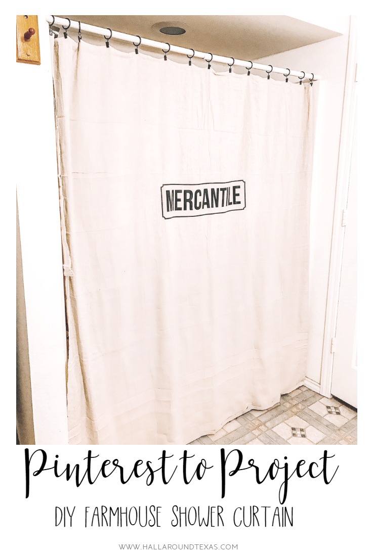{Pinterest to Project // vol. 3 // DIY Farmhouse Shower Curtain} HALL