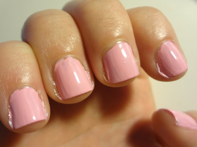 Second coat of Pink Blink, by Sally Hansen