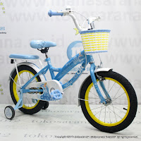 Sepeda Anak Wimcycle Disney Princess CTB 16 Inci Lisensi Blue