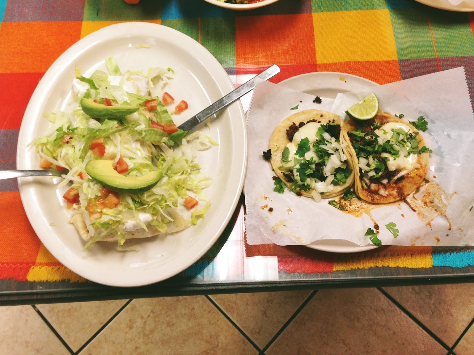 Tacos at El Jaicience Mexican restaurant in Nashville Tennessee 