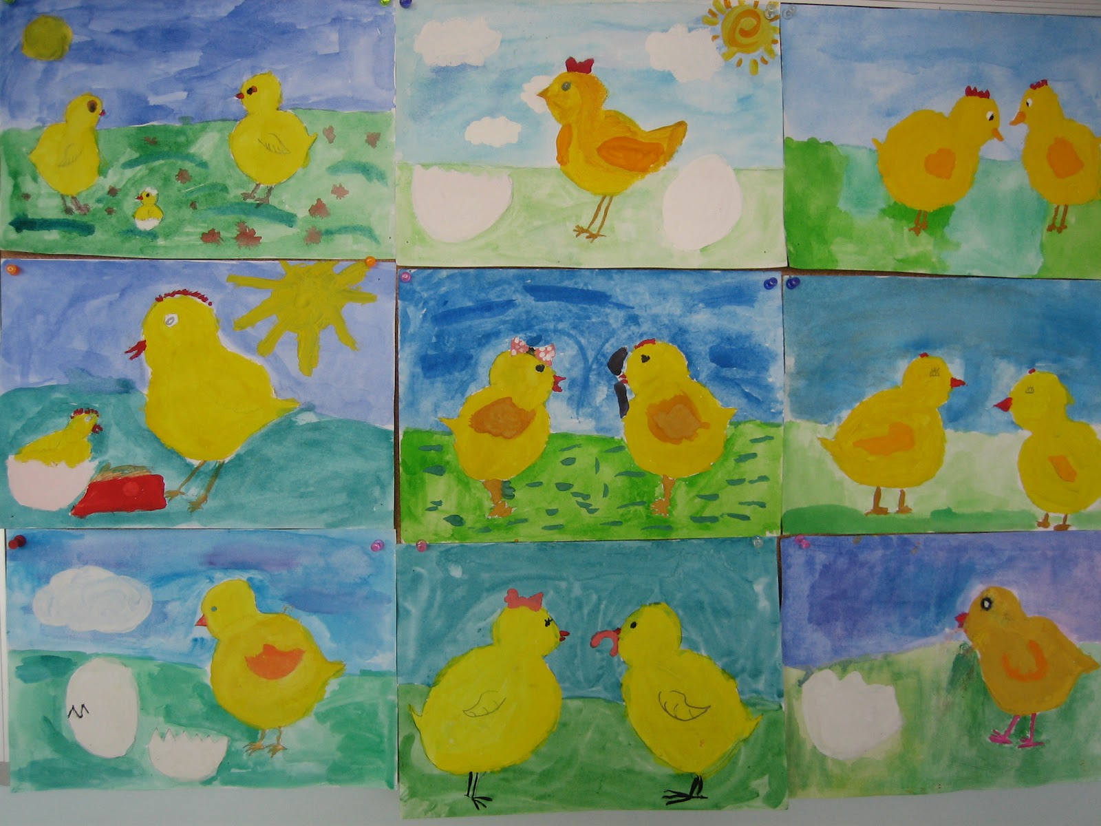 Рисование для детей цыпленок