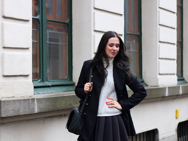Outfit: preppy with thigh high boots