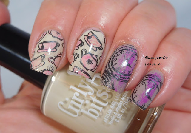 UberChic Beauty's Fairtytale 02 over Girly Bits Cosmetics Yes, We Can and Irreplaceable