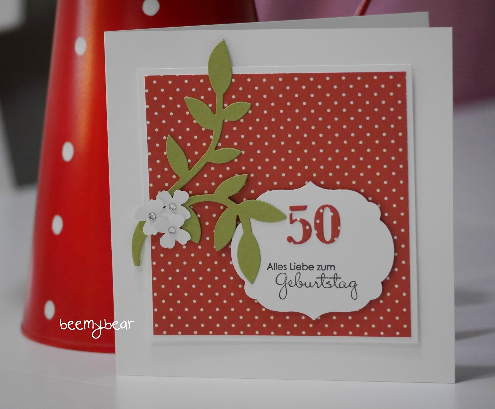 Stampin with Beemybear: Karte zum 50. Geburtstag