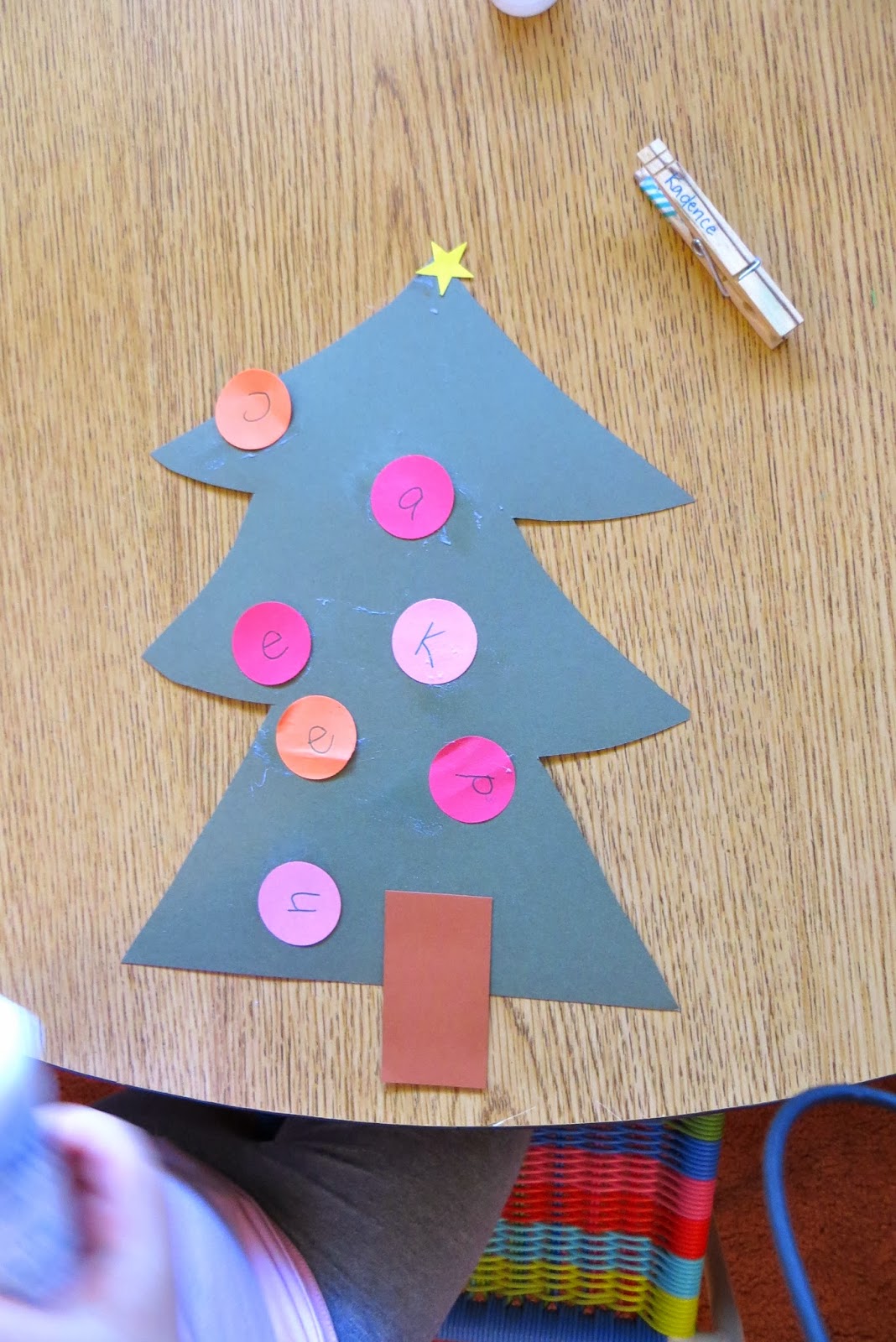 Ms. Sara's Preschool Blog Learning Station Christmas Tree Ornaments Name