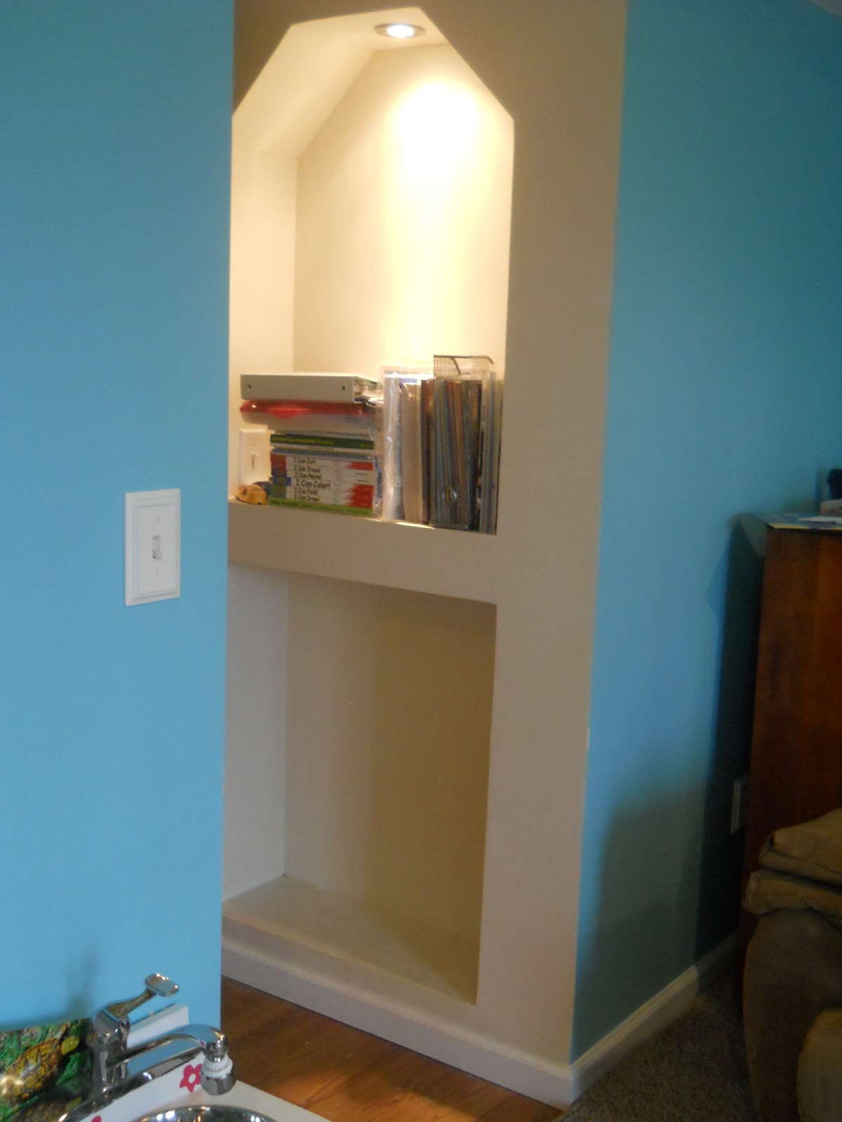 1001 Goals TV Room Hidden Blanket Storage