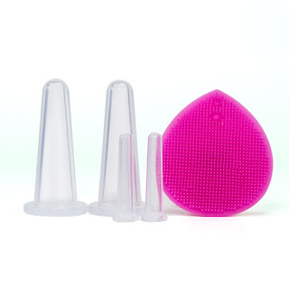 Facial Massage Silicone Cupping Set (with a brush)