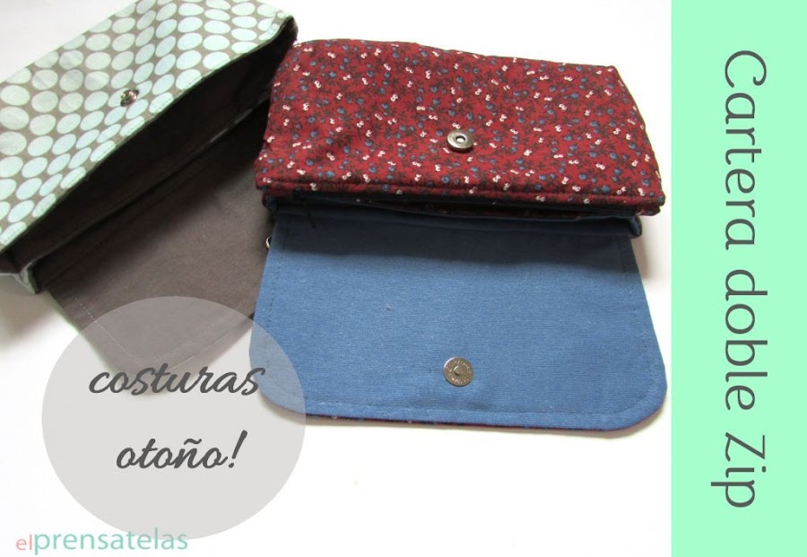 Cartera doble cremallera