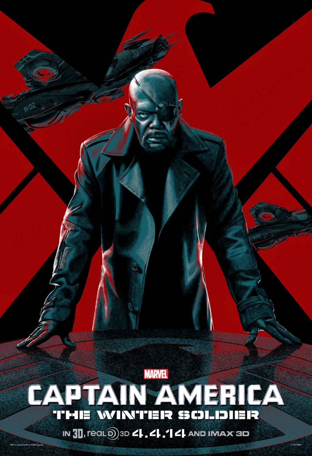 Captain America The Winter Soldier IMAX Character One Sheet Movie Poster Set - Samuel L. Jackson as Nick Fury