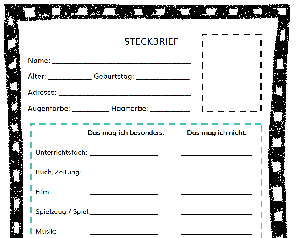 Steckbrief haustier vorlage | ðMuster Steckbrief Muster Kindergarten