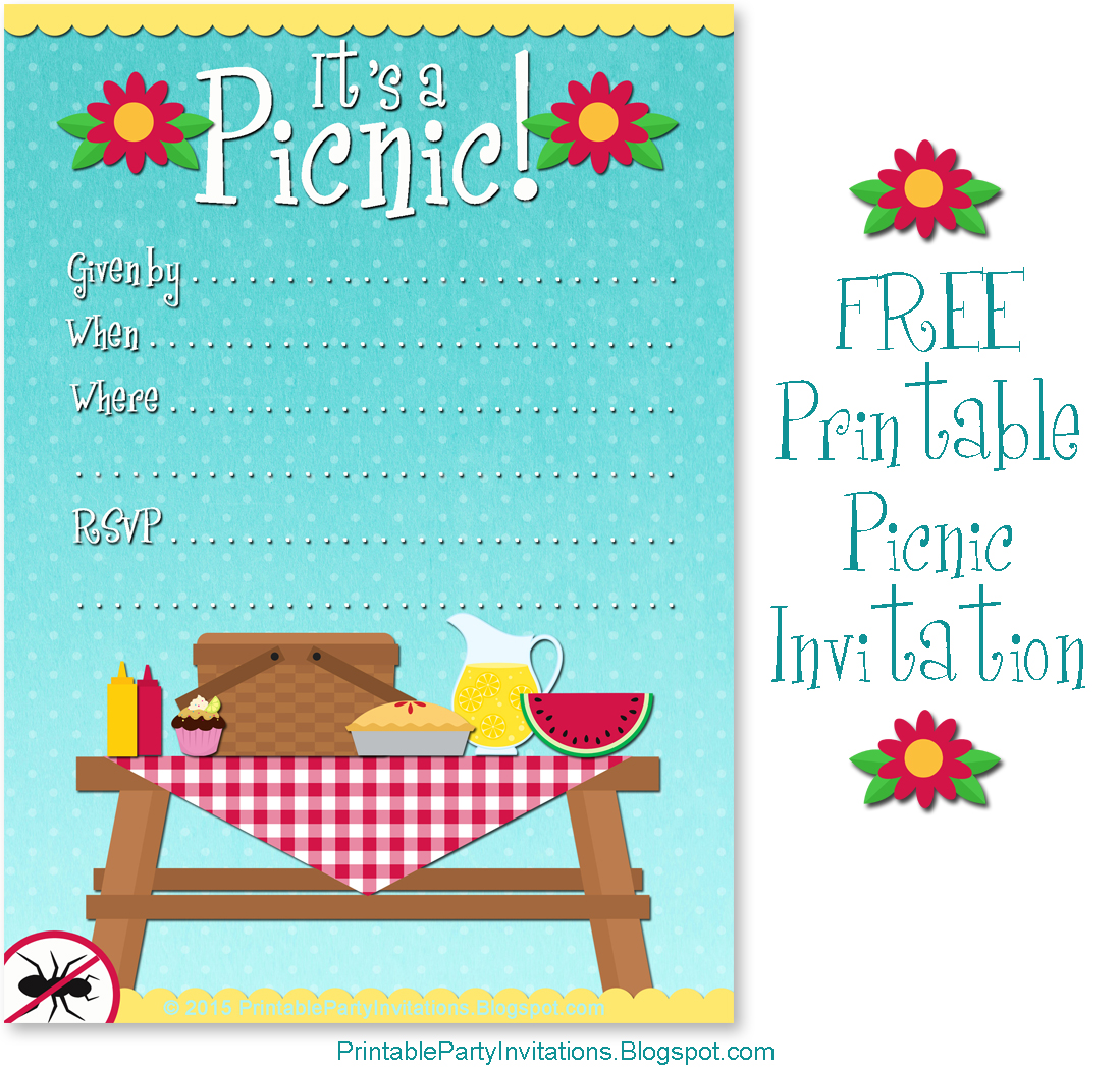 picnic invite free printable party invitations picnic invitation