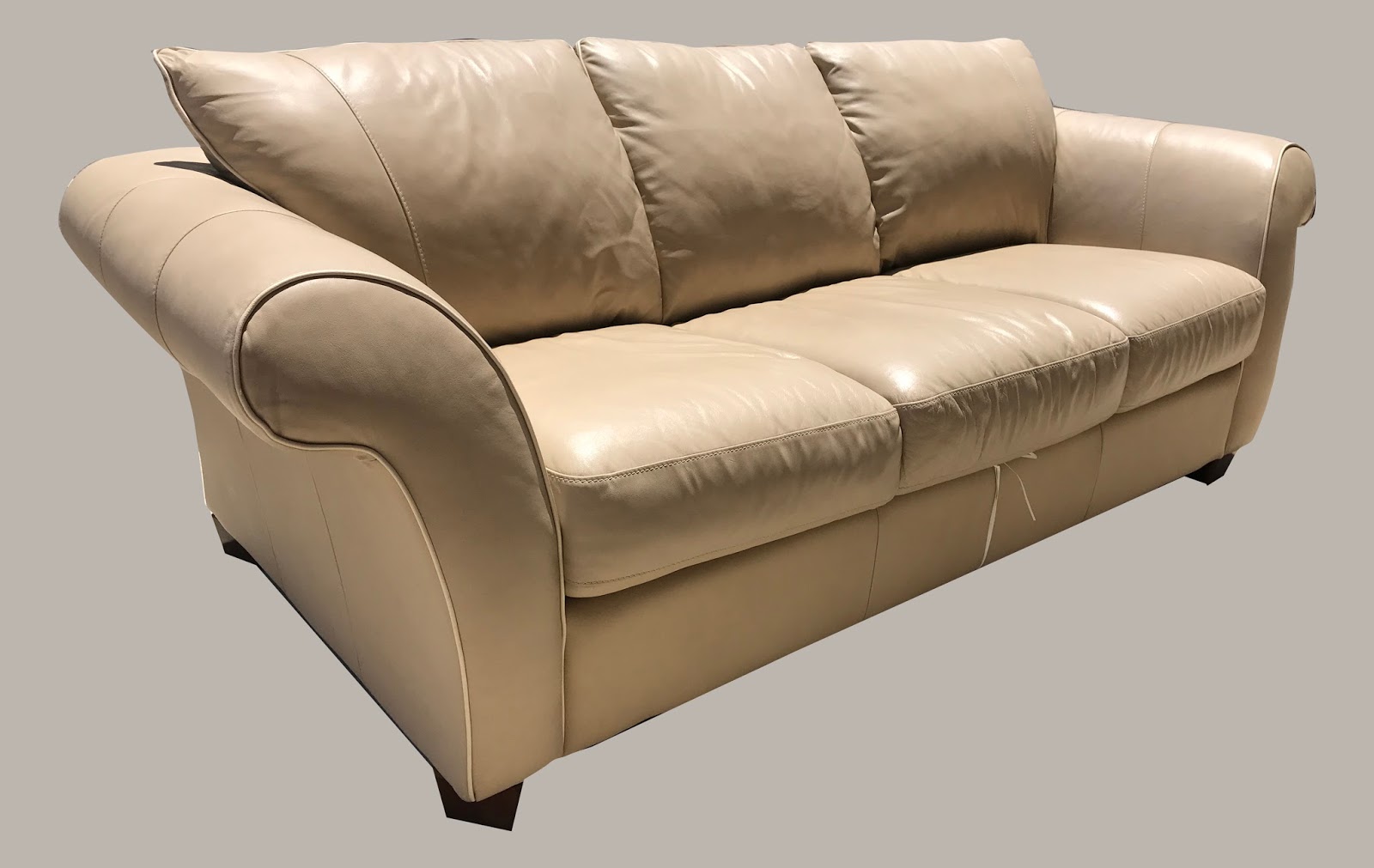 Uhuru Furniture & Collectibles Beige Leather Sofabed by Italsofa