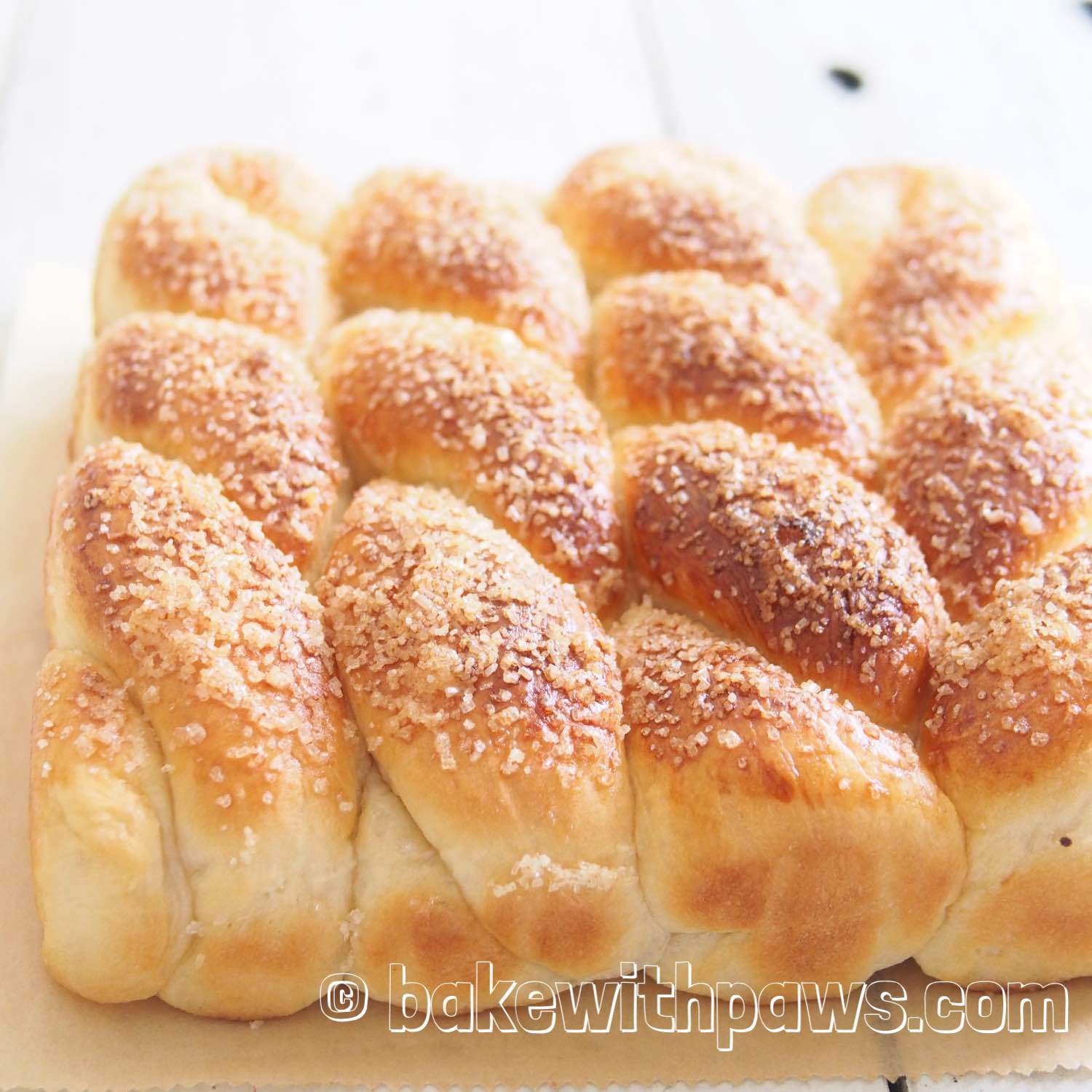 Twisted Sugar Bread BAKE WITH PAWS