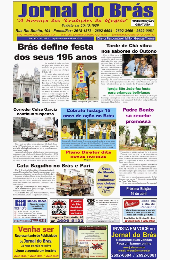 Destaques da Ed. 247 - Jornal do Brás