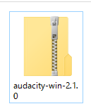 Audacityの「zip」ファイル